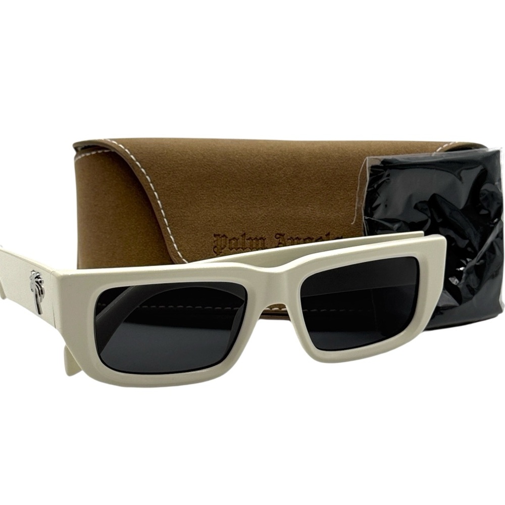 Palm Angels Sutter Sunglasses - White / Dark Grey (PERI035 0107)